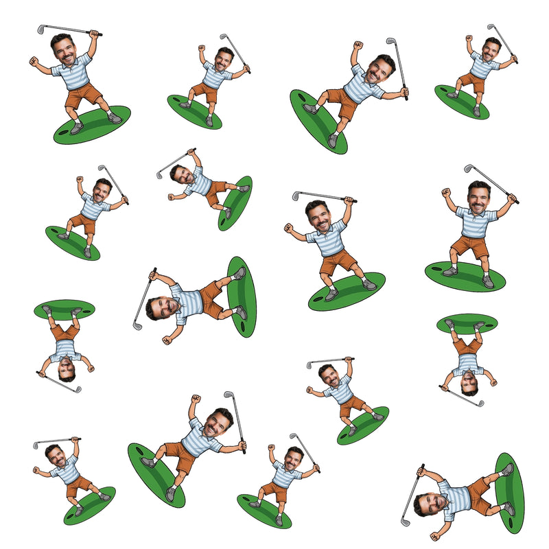 Bleu Reign Personalized Golfer Player Face Confetti
