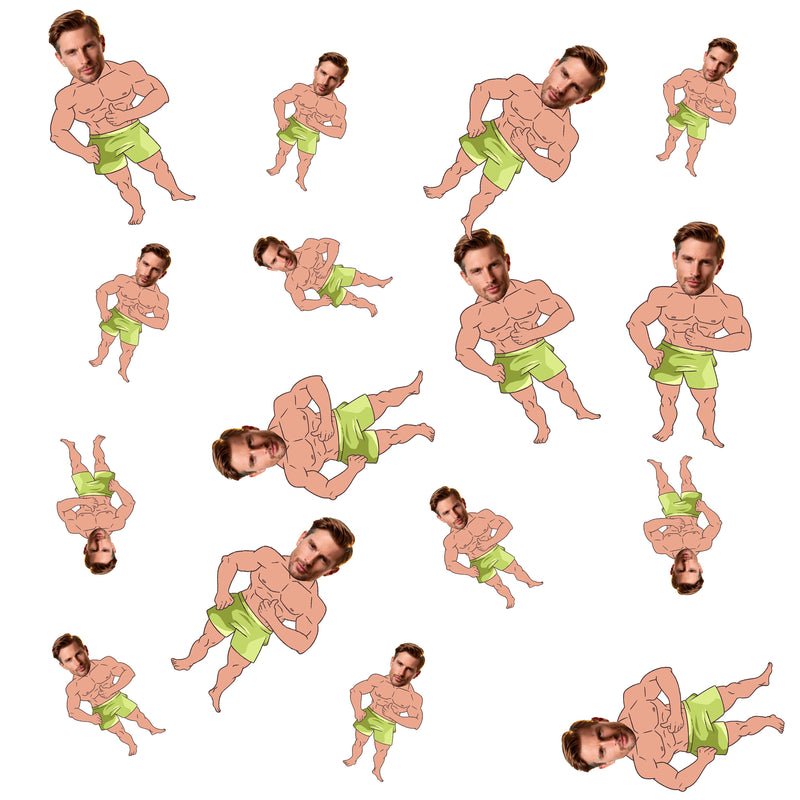 Bleu Reign Personalized Bodybuilder Face Confetti