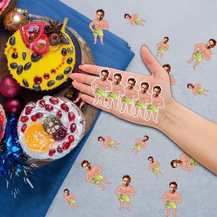 Bleu Reign Personalized Bodybuilder Face Confetti