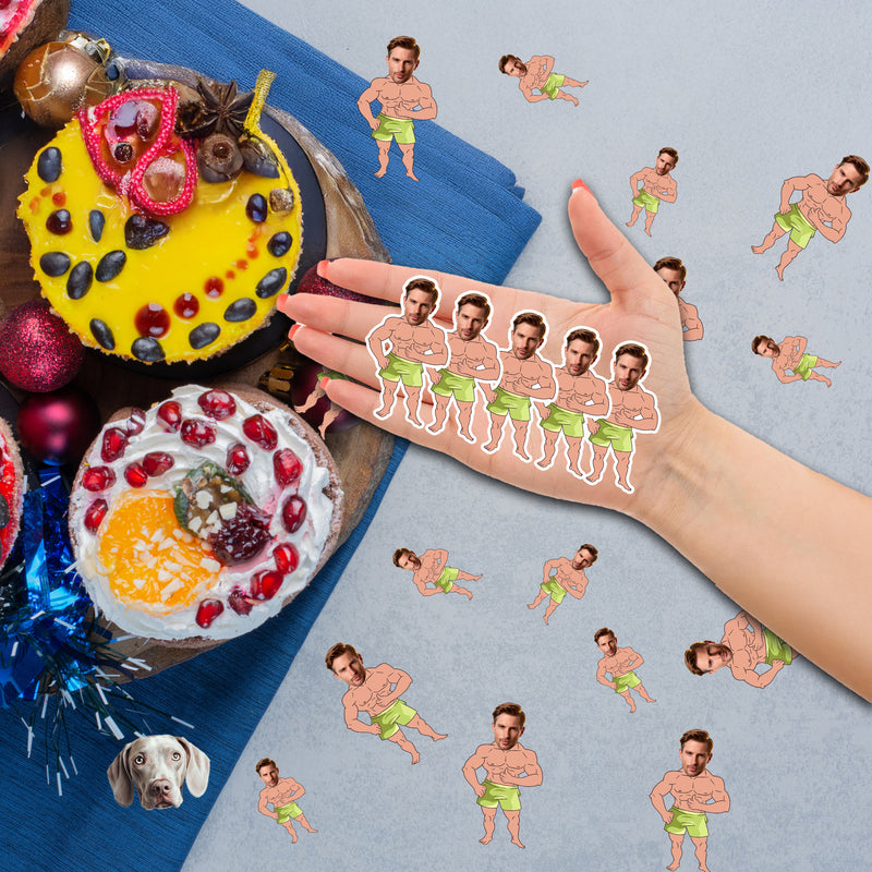 Bleu Reign Personalized Bodybuilder Face Confetti