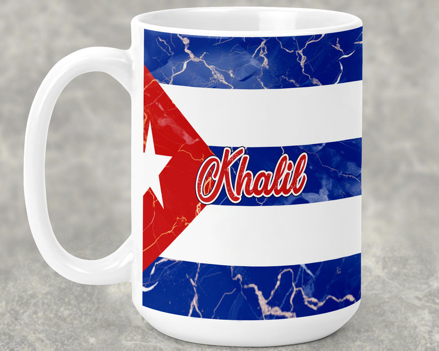 Personalized Ceramic 15oz Mug Country Flag Series - Cuba Flag