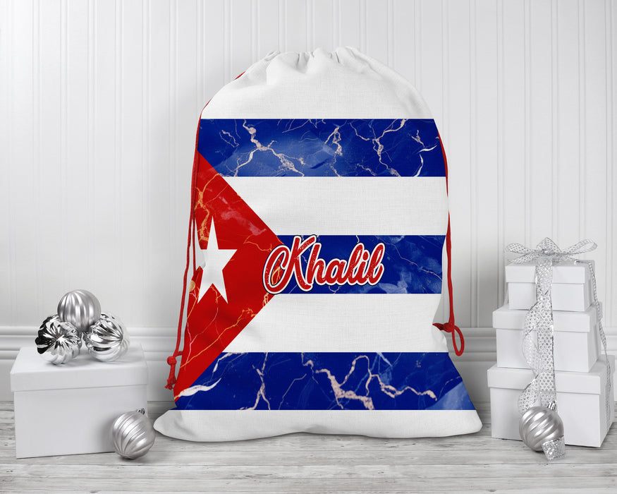 Personalized Reusable Santa Sack Flag Series - Cuba Flag