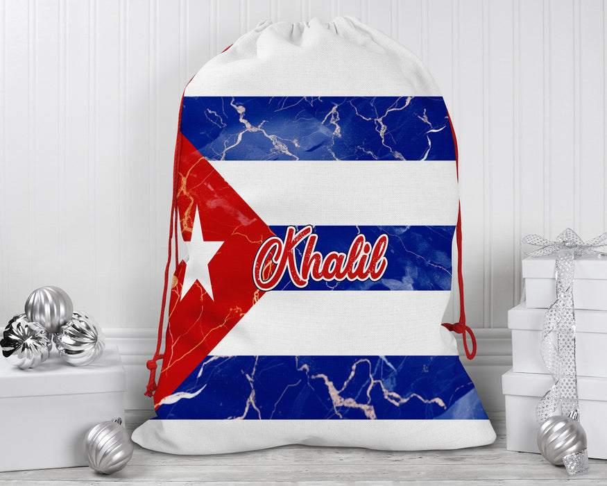 Personalized Reusable Santa Sack Flag Series - Cuba Flag