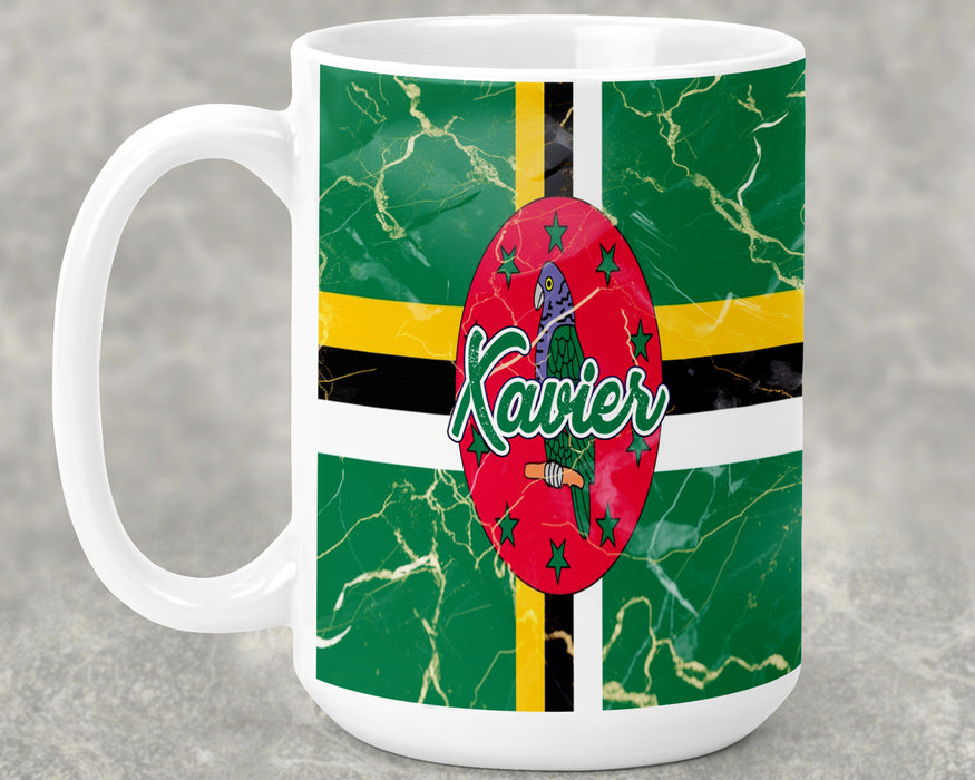 Personalized Ceramic 15oz Mug Country Flag Series - Dominica Flag