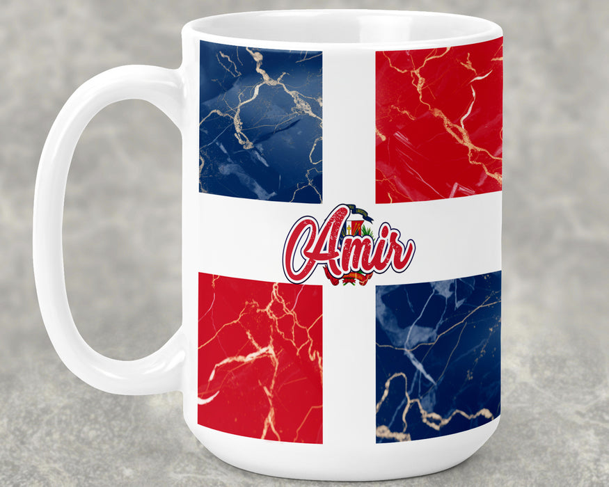 Personalized Ceramic 15oz Mug Country Flag Series - Dominican Republic Flag