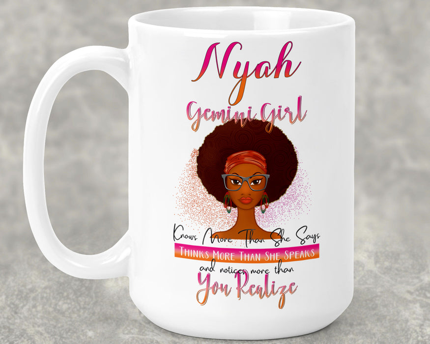 Birthday Black Queen Celebrate Zodiac Month Personalized Ceramic 15oz Mug