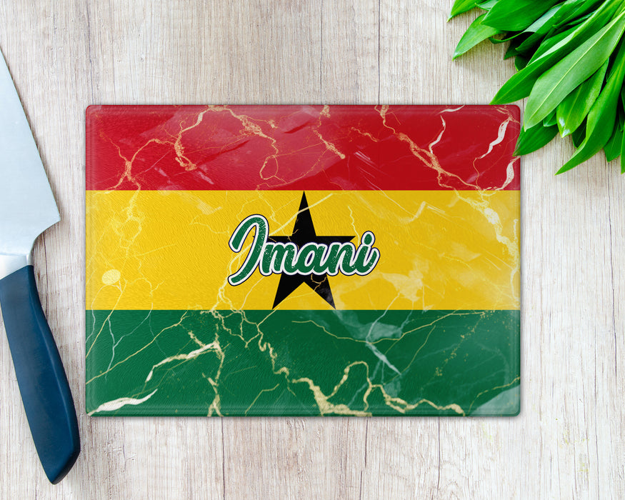 Personalized Cutting Board African Country Flag Series - Ghana Flag
