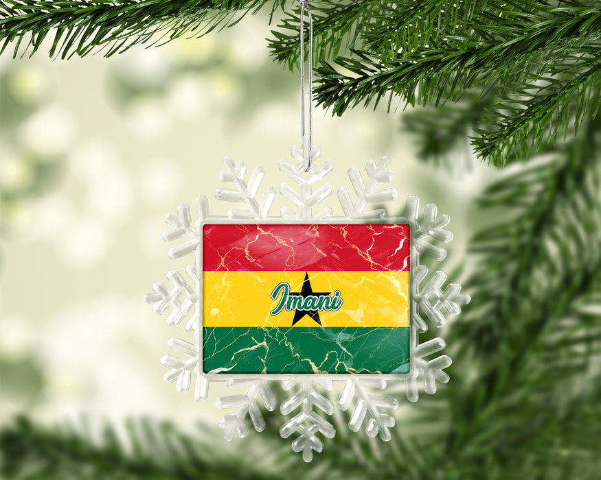 Personalized Christmas Tree Ornament African Country Flag Series - Ghana Flag