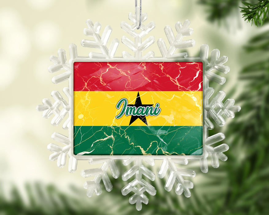 Personalized Christmas Tree Ornament African Country Flag Series - Ghana Flag