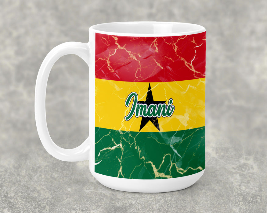 Personalized Ceramic 15oz Mug African Country Flag Series - Ghana Flag