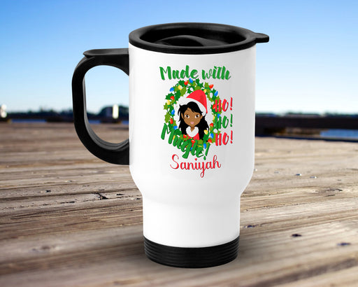 Personalized Gorgeous Woman Made With Magic Wreath Travel Mug