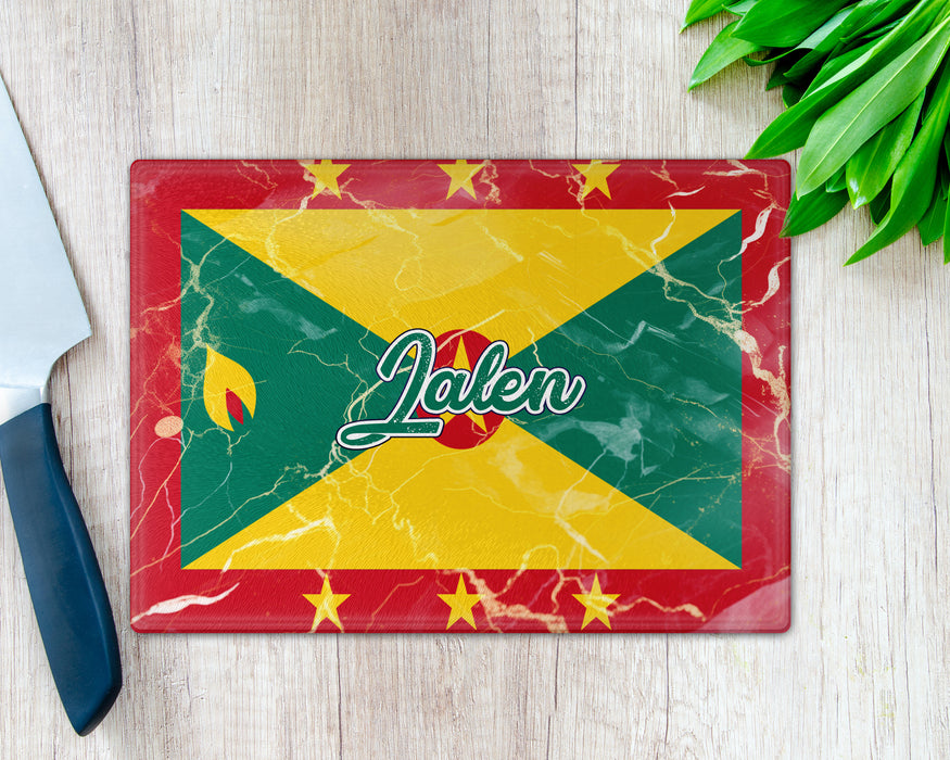 Personalized Cutting Board Country Flag Series - Grenada Flag
