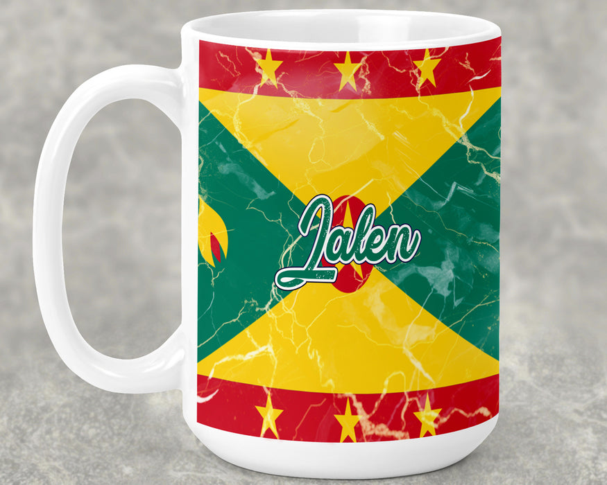 Personalized Ceramic 15oz Mug Country Flag Series - Grenada Flag