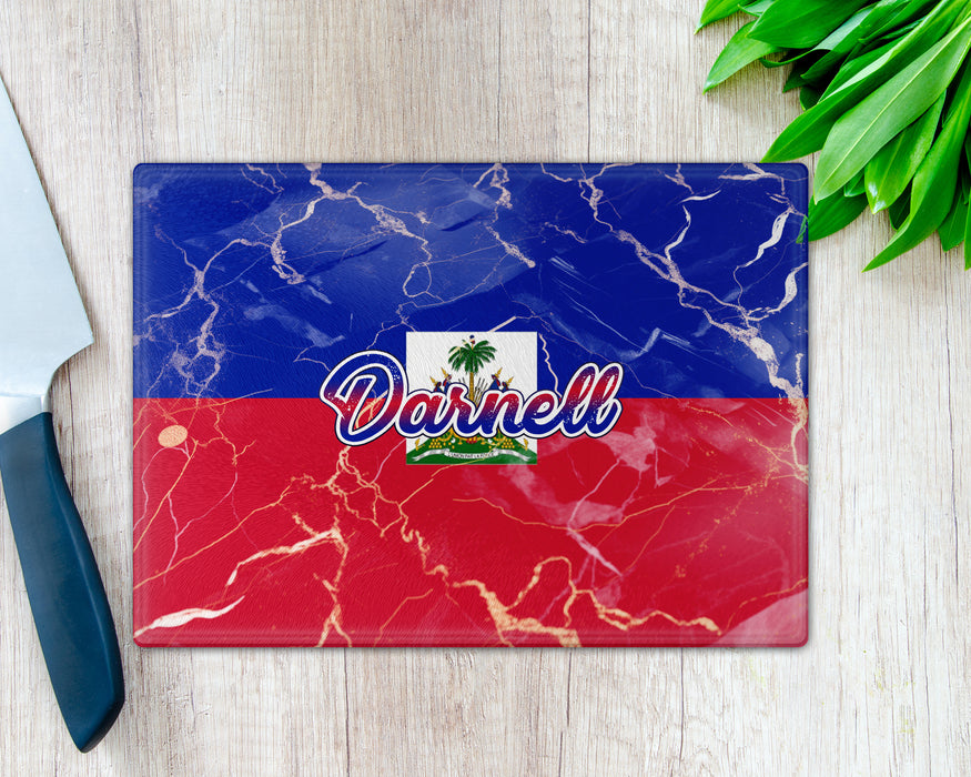 Personalized Cutting Board Country Flag Series - Haiti Flag