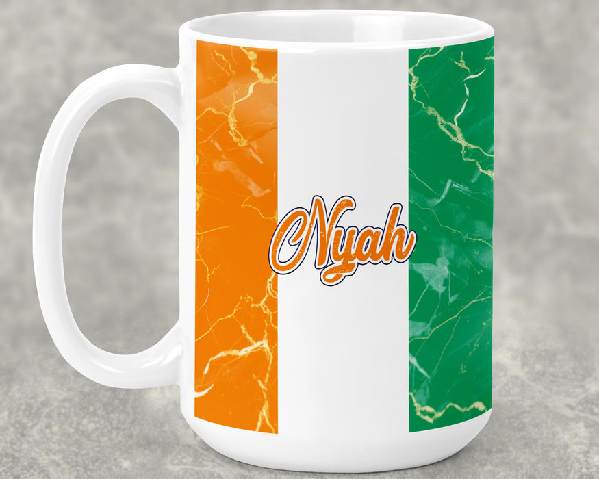 Personalized Ceramic 15oz Mug African Country Flag Series - Ivory Coast Flag