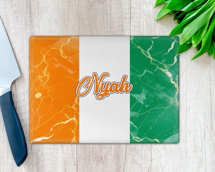 Personalized Cutting Board African Country Flag Series - Ivory Coast Flag