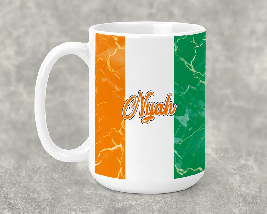 Personalized Ceramic 15oz Mug African Country Flag Series - Ivory Coast Flag