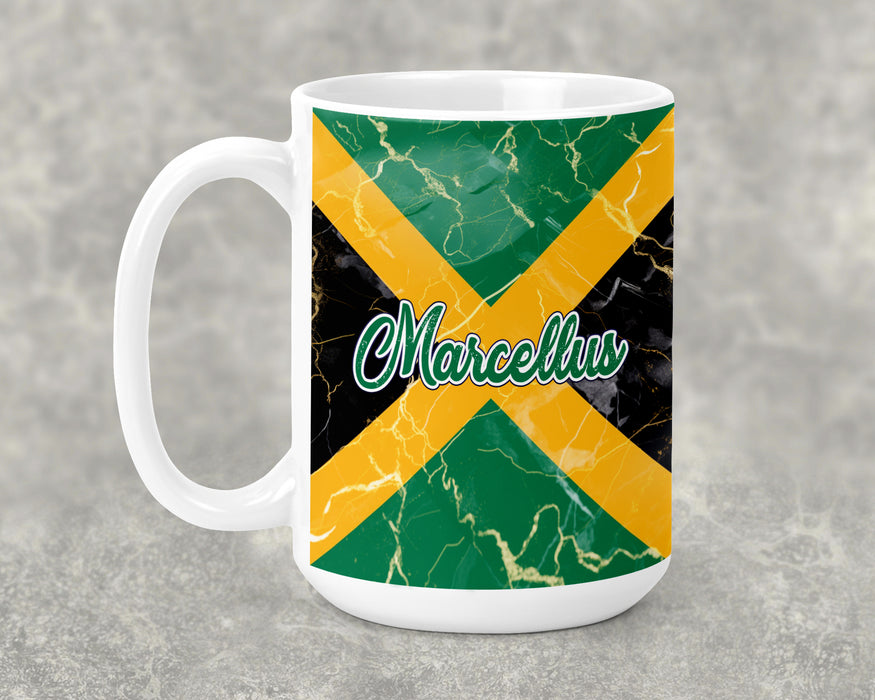 Personalized Ceramic 15oz Mug Country Flag Series - Jamaica Flag