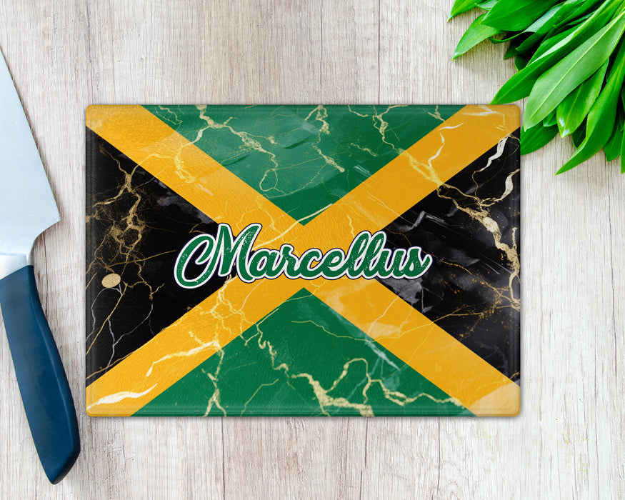 Personalized Cutting Board Country Flag Series - Jamaica Flag