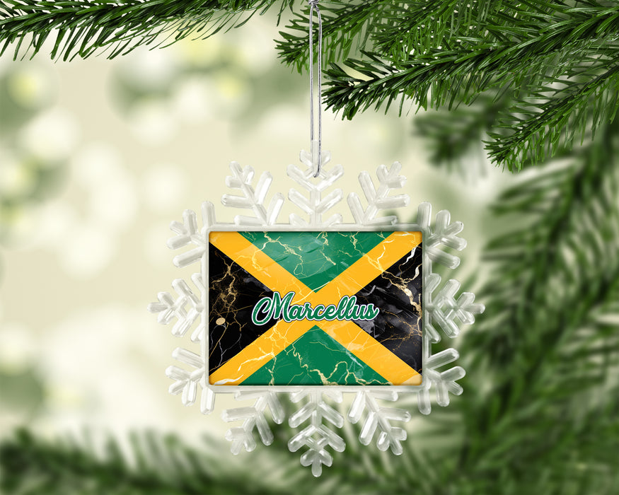 Personalized Christmas Tree Ornament Country Flag Series - Jamaica Flag