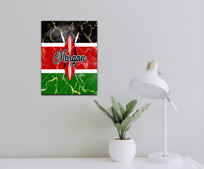 Personalized Wall Art Decorative Sign African Country Flag Series - Kenya Flag