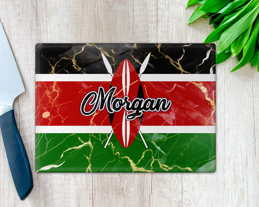 Personalized Cutting Board African Country Flag Series - Kenya Flag