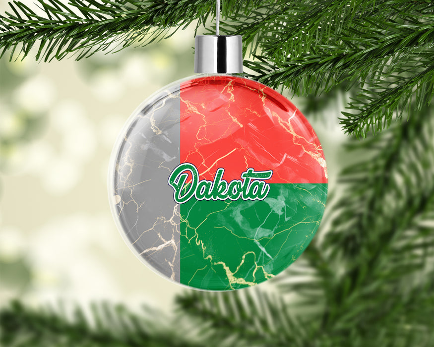 Personalized Christmas Tree Ornament African Country Flag Series - Madagascar Flag