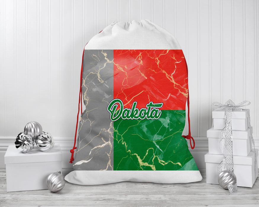 Personalized Reusable Santa Sack African Country Flag Series - Madagascar Flag