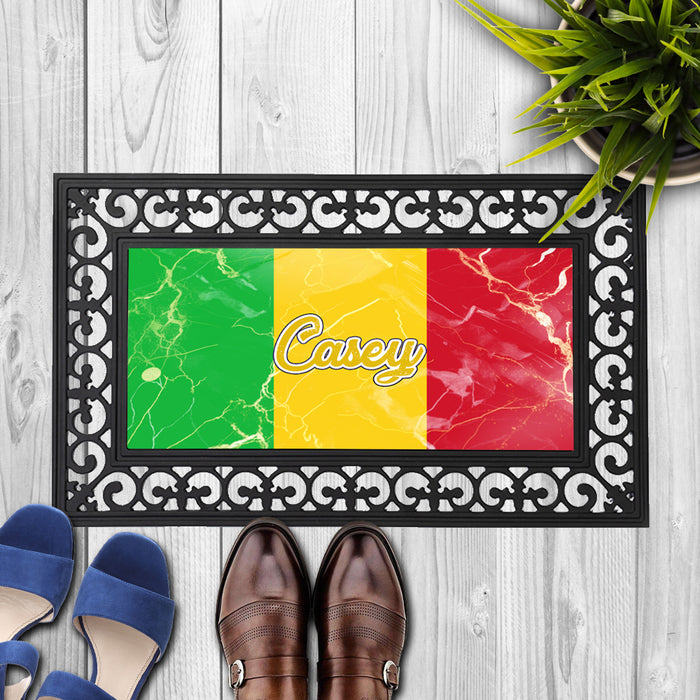 Personalized 18x30 inches Door Mat African Country Flag Series - Mali Flag