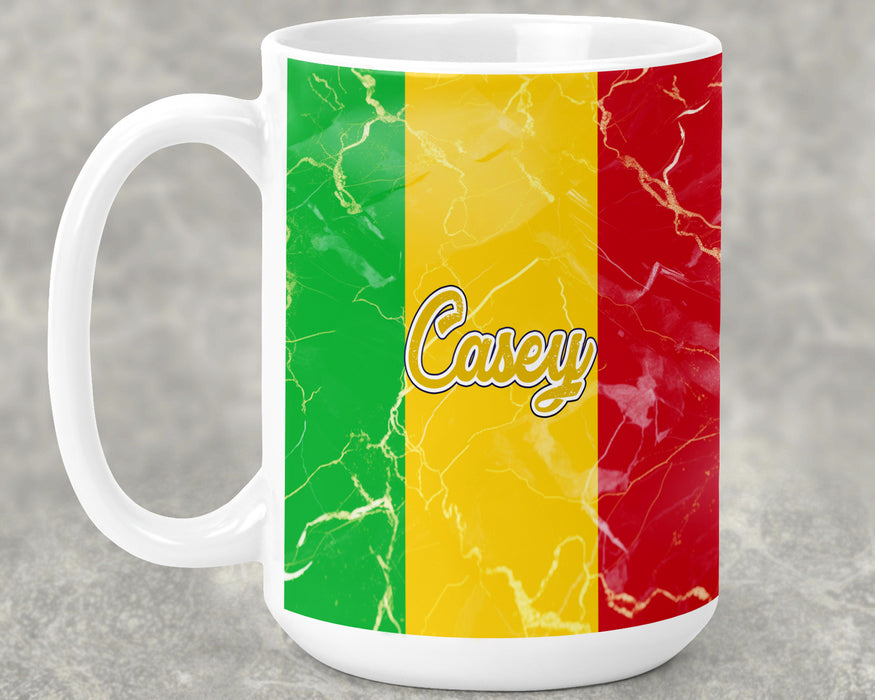 Personalized Ceramic 15oz Mug African Country Flag Series - Mali Flag