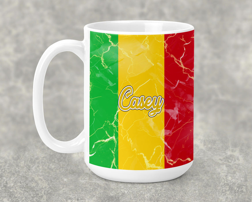 Personalized Ceramic 15oz Mug African Country Flag Series - Mali Flag