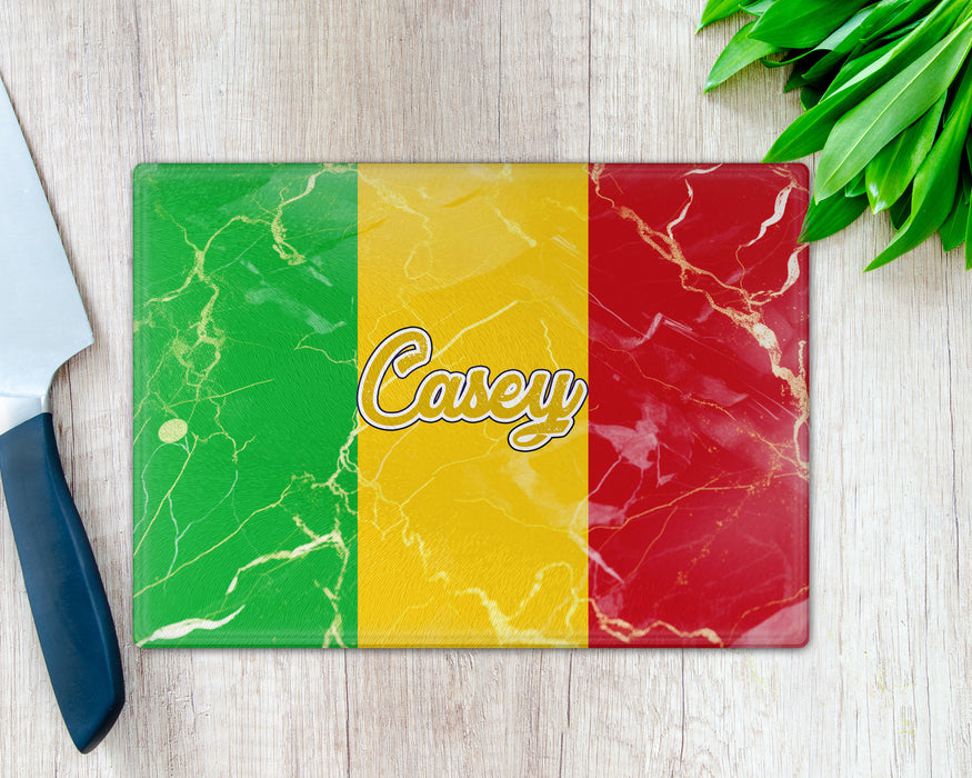 Personalized Cutting Board African Country Flag Series - Mali Flag
