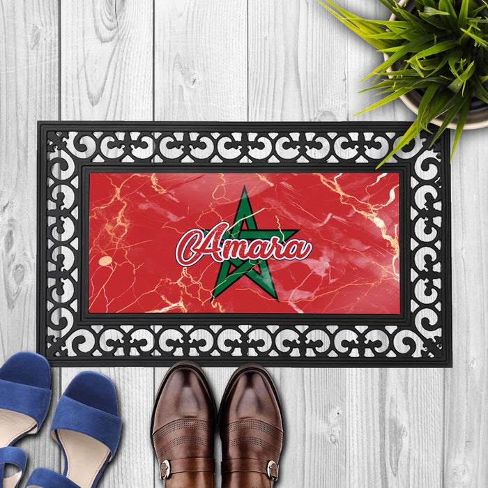 Personalized 18x30 inches Door Mat African Country Flag Series - Morocco Flag