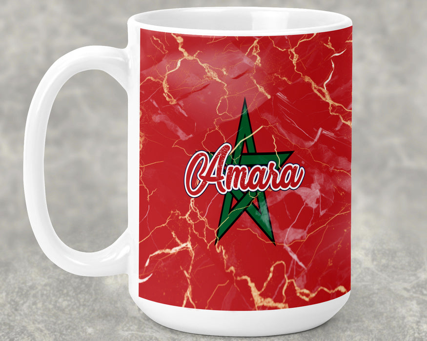 Personalized Ceramic 15oz Mug African Country Flag Series - Morocco Flag