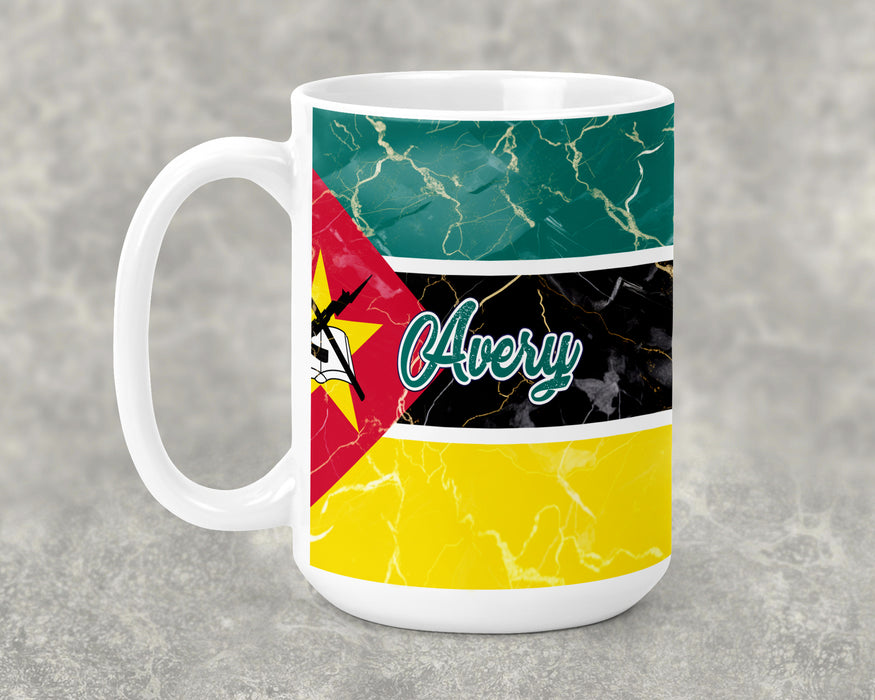Personalized Ceramic 15oz Mug African Country Flag Series - Mozambique Flag