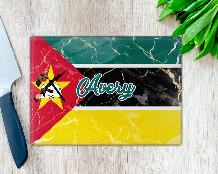 Personalized Cutting Board African Country Flag Series - Mozambique Flag