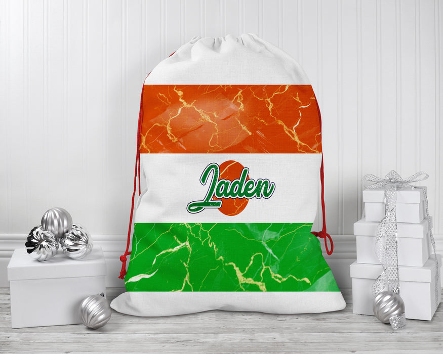 Personalized Reusable Santa Sack African Country Flag Series - Niger Flag