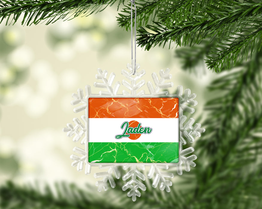 Personalized Christmas Tree Ornament African Country Flag Series - Niger Flag