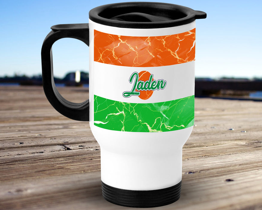 Personalized Insulated Travel Mug 14oz African Country Flag Series - Niger Flag