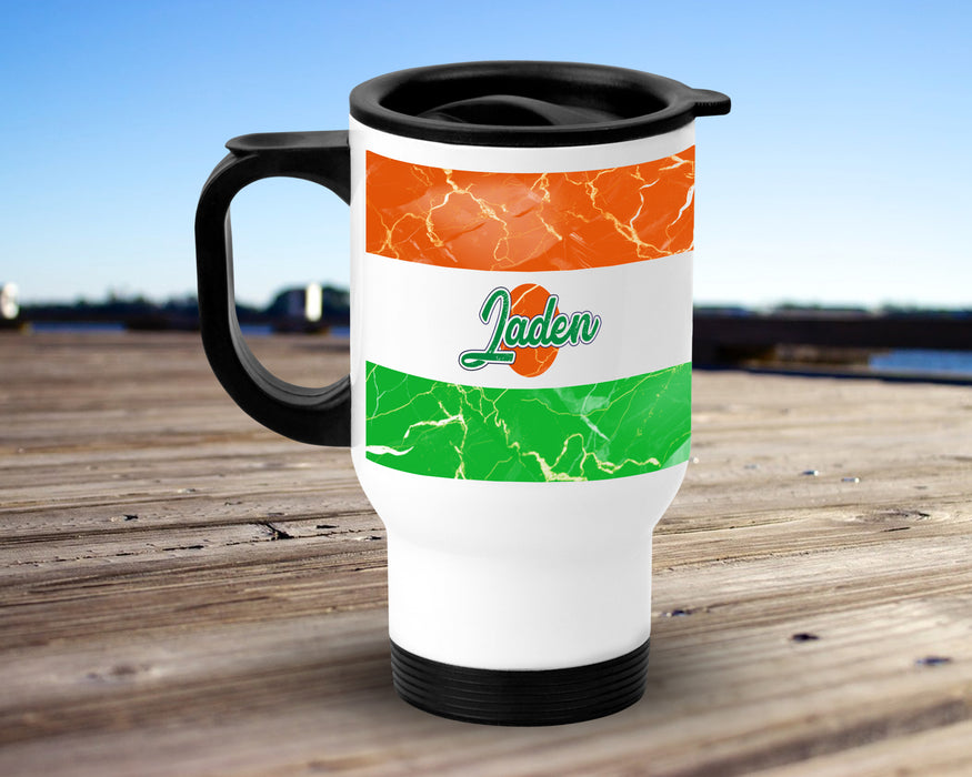 Personalized Insulated Travel Mug 14oz African Country Flag Series - Niger Flag
