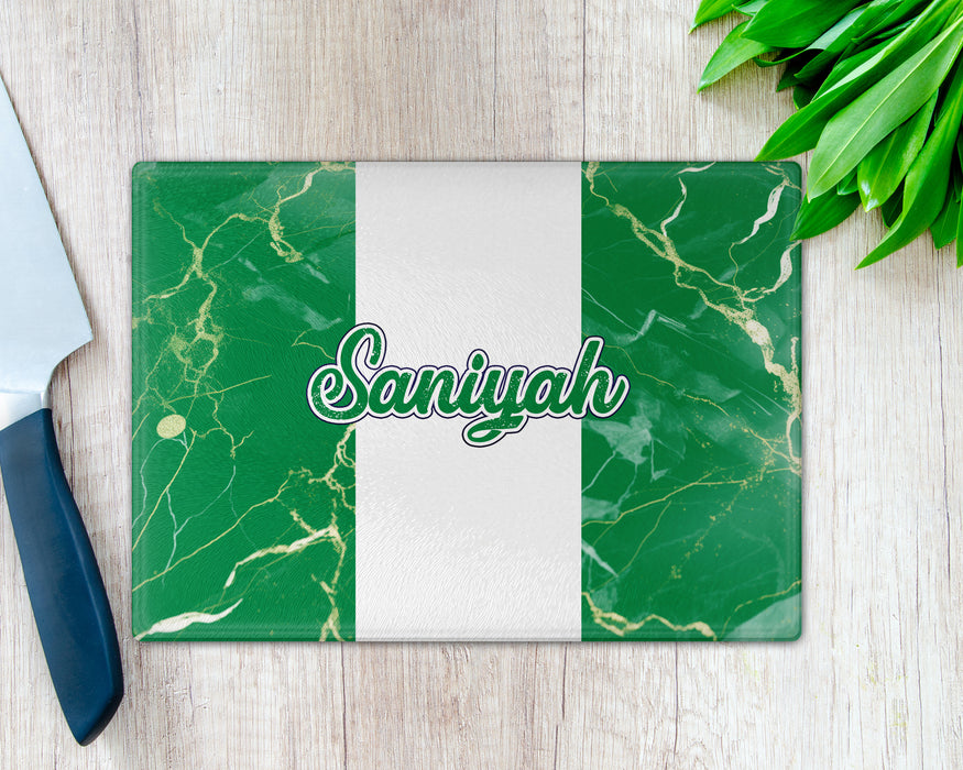 Personalized Cutting Board African Country Flag Series - Nigeria Flag