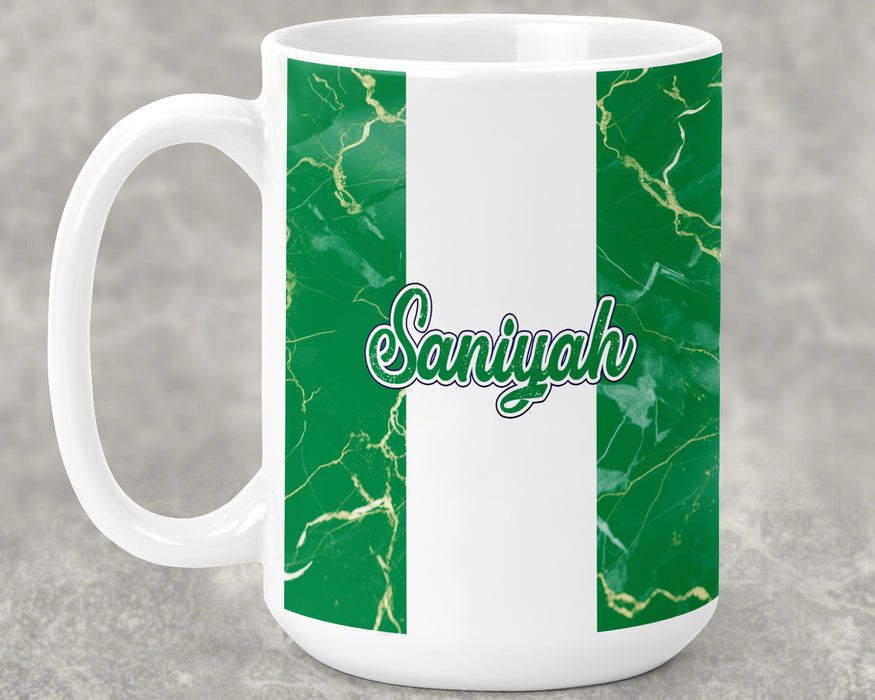 Personalized Ceramic 15oz Mug African Country Flag Series - Nigeria Flag