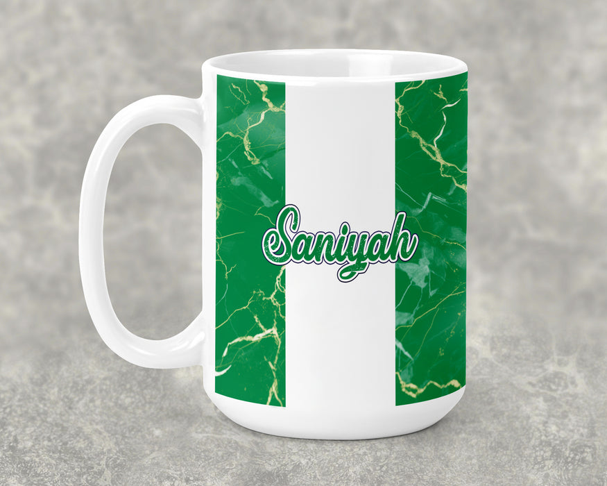 Personalized Ceramic 15oz Mug African Country Flag Series - Nigeria Flag