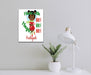 Personalized Pretty Black Girl Magic Elf Santa Helper Wall Art