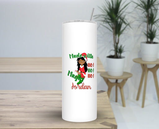 Personalized Pretty Brown Woman Made With Magic Elf Tumbler