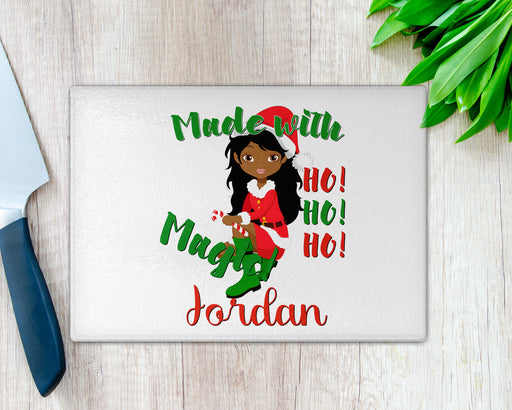 Personalized Pretty Brown Woman Made With Magic Elf Cutting Board