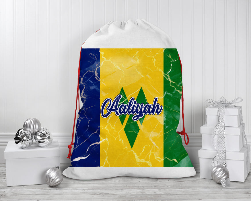 Personalized Reusable Santa Sack Flag Series - Saint Vincent and the Grenadines Flag