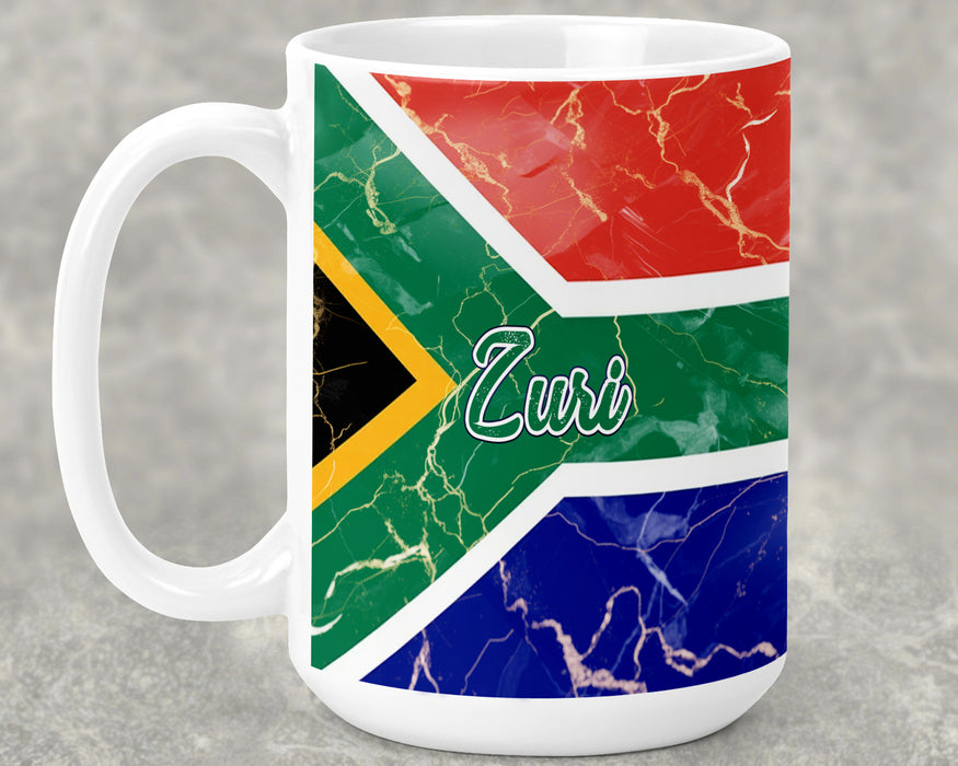 Personalized Ceramic 15oz Mug African Country Flag Series - South Africa Flag