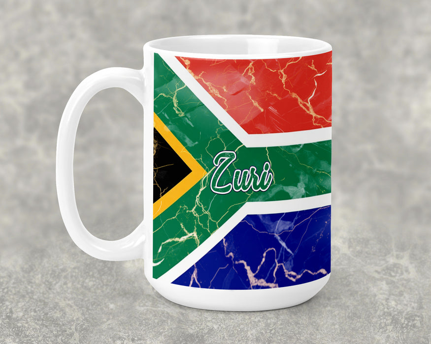 Personalized Ceramic 15oz Mug African Country Flag Series - South Africa Flag