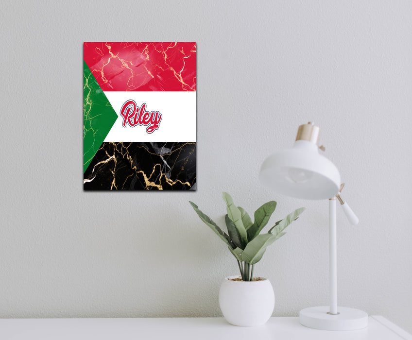 Personalized Wall Art Decorative Sign African Country Flag Series - Sudan Flag